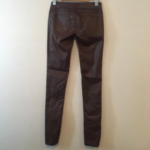 Seductions Sirens burgundy faux leather pant